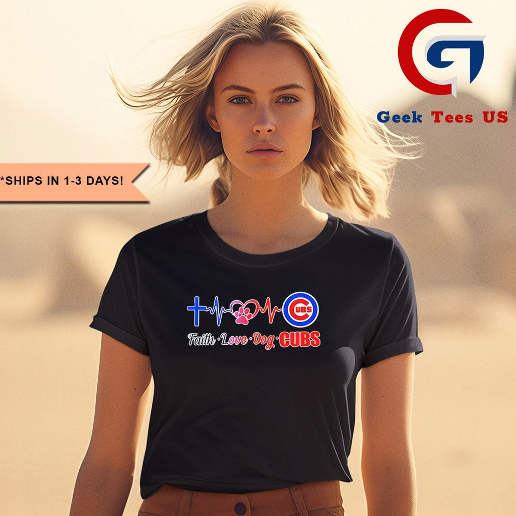 Faith Love Dog Chicago Cubs Heartbeat 2025 shirt