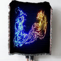 Final Fantasy X Neon Woven Tapestry Throw Blanket with Fringe