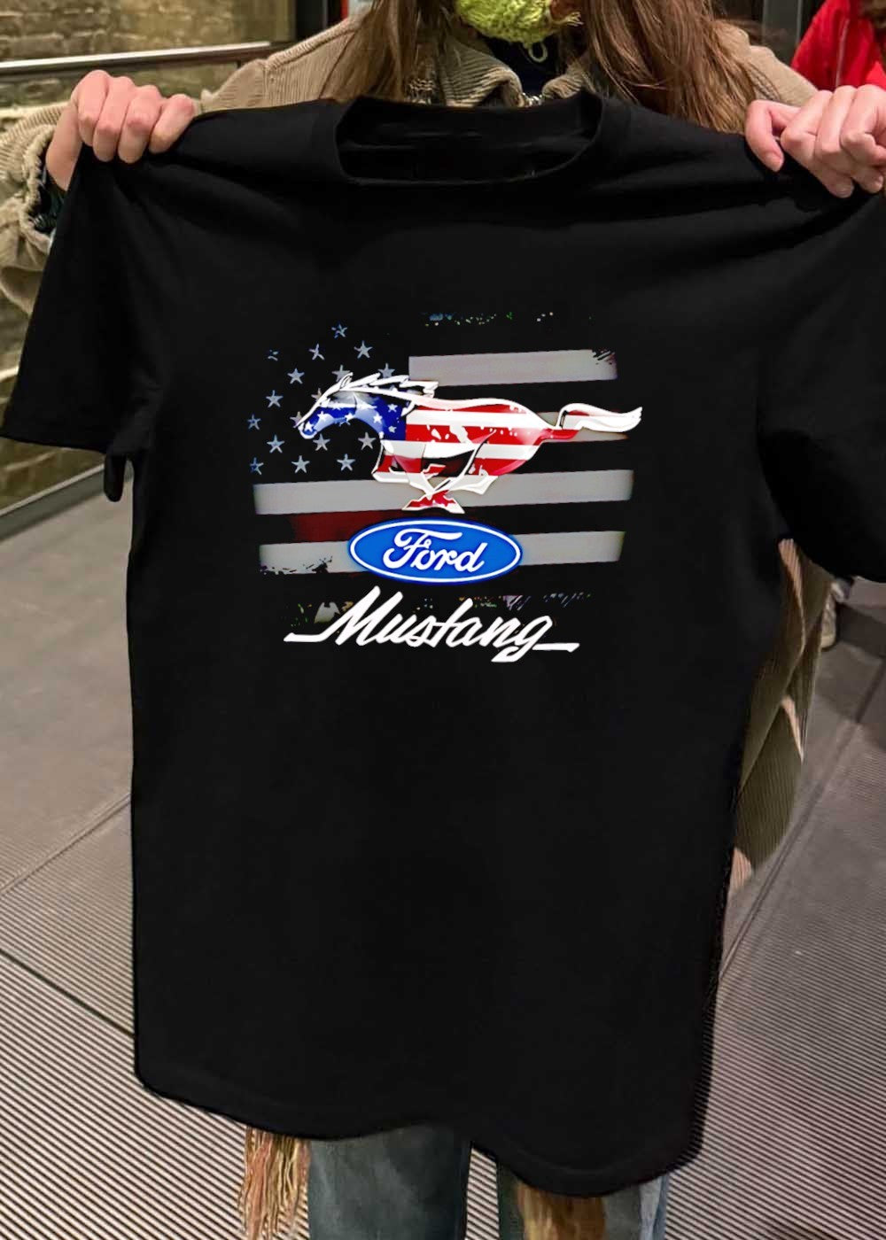 Ford Mustang American Flag T-Shirt
