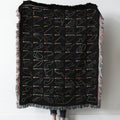Formula 1 Circuit History Woven Tapestry Throw Blanket with Fringe