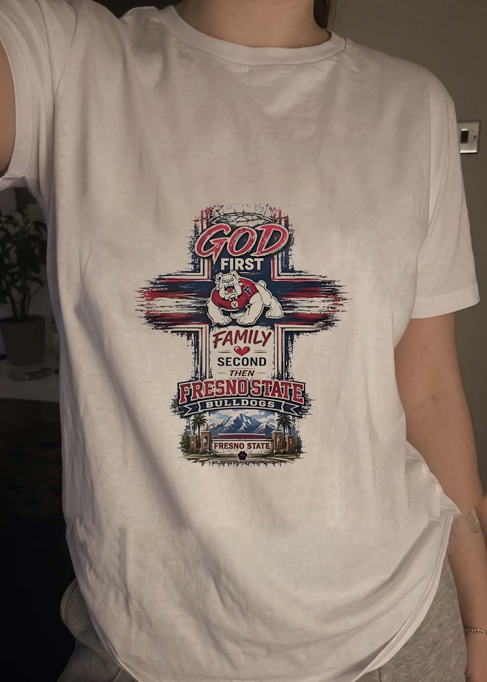 God First Family Second Then Fresno State Bulldogs Shirt