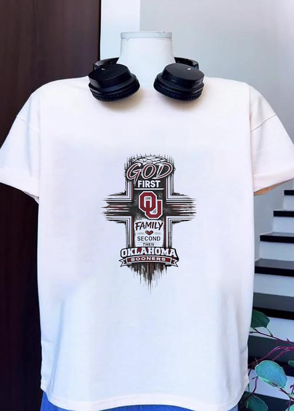 God First Family Second Then Oklahoma Sooners OU Team Shirt