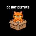 Grumpy Orange Cat In A Fragile Box