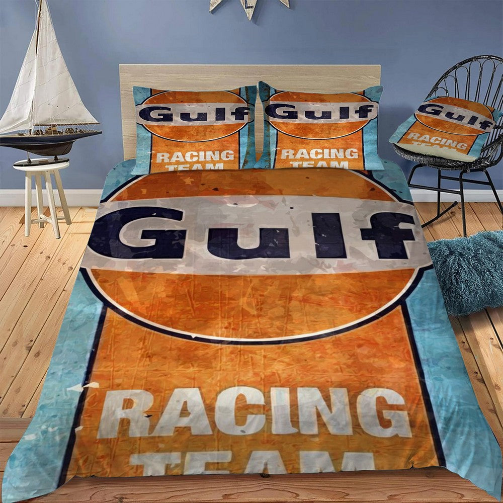 Gulf racing team Bedding Set (Duvet Cover & Pillow Shams)
