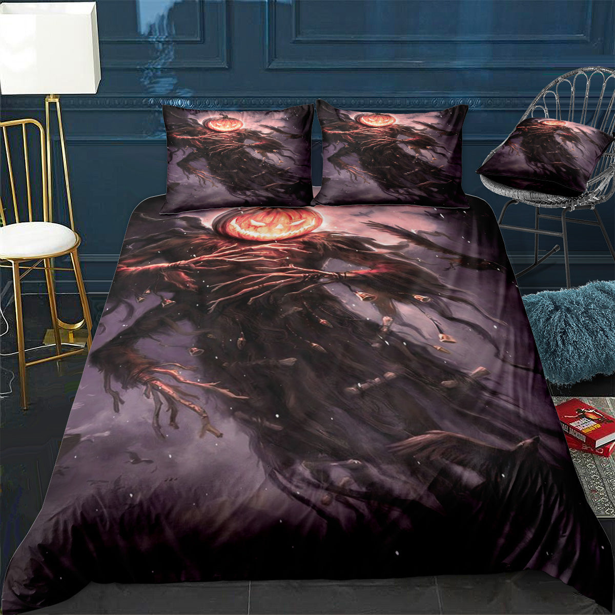 Halloween Bedding Set (Duvet Cover & Pillow Shams)