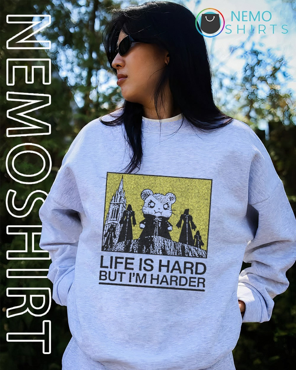 Hamtaro life is hard but i’m harder shirt