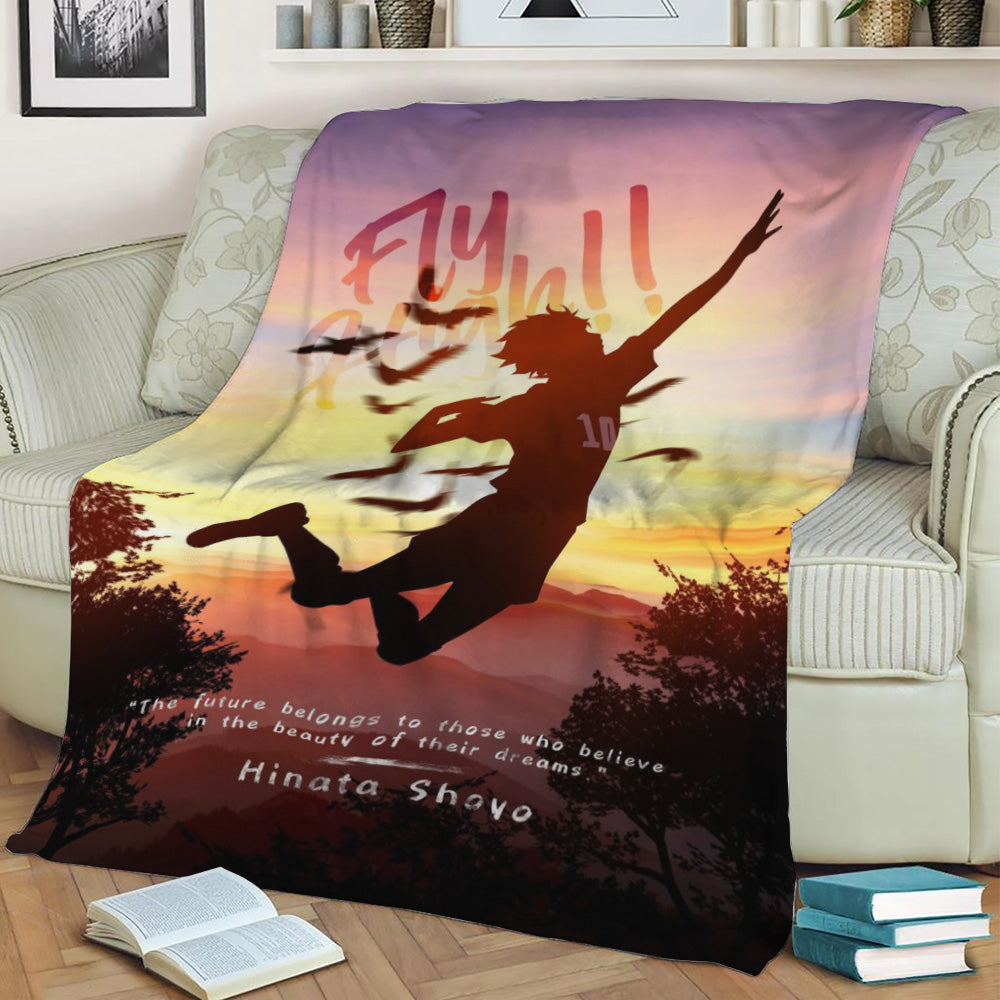 Hinata Shoyo Fleece Throw Blanket