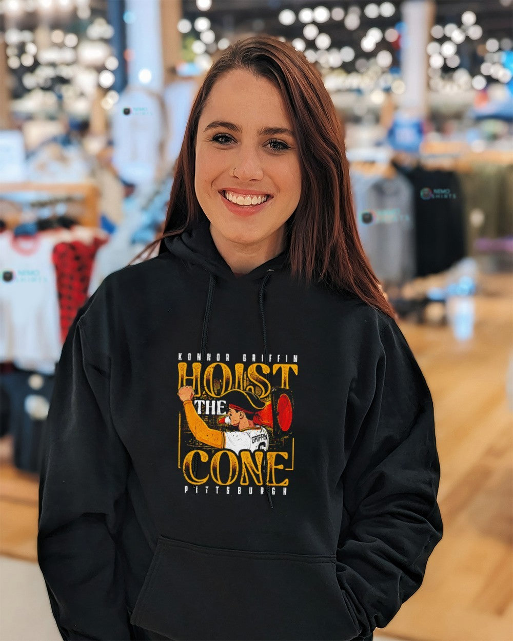 Hoist the Cone Konnor Griffin Pittsburgh Pirates traffic cone shirt