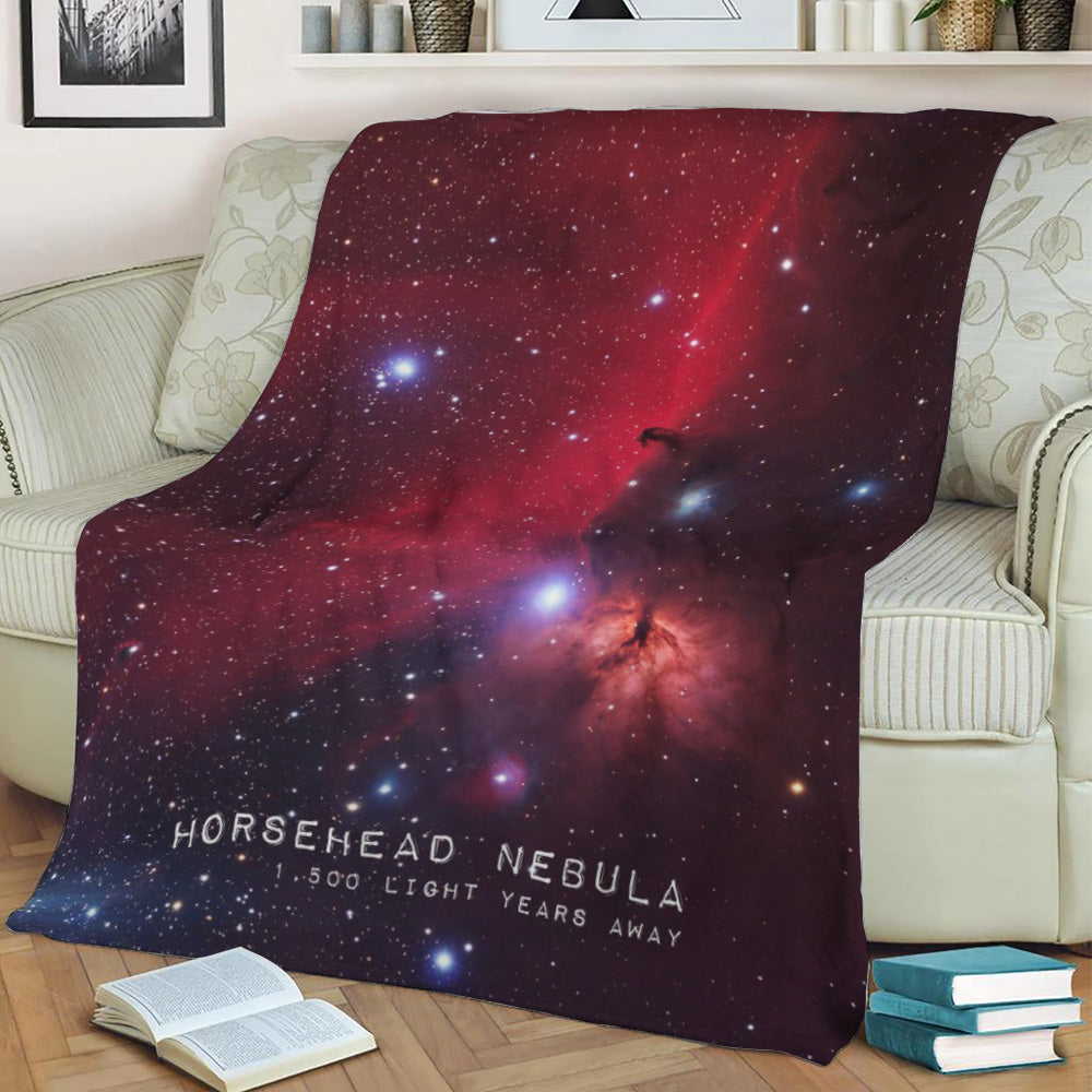 Horsehead Nebula Fleece Throw Blanket