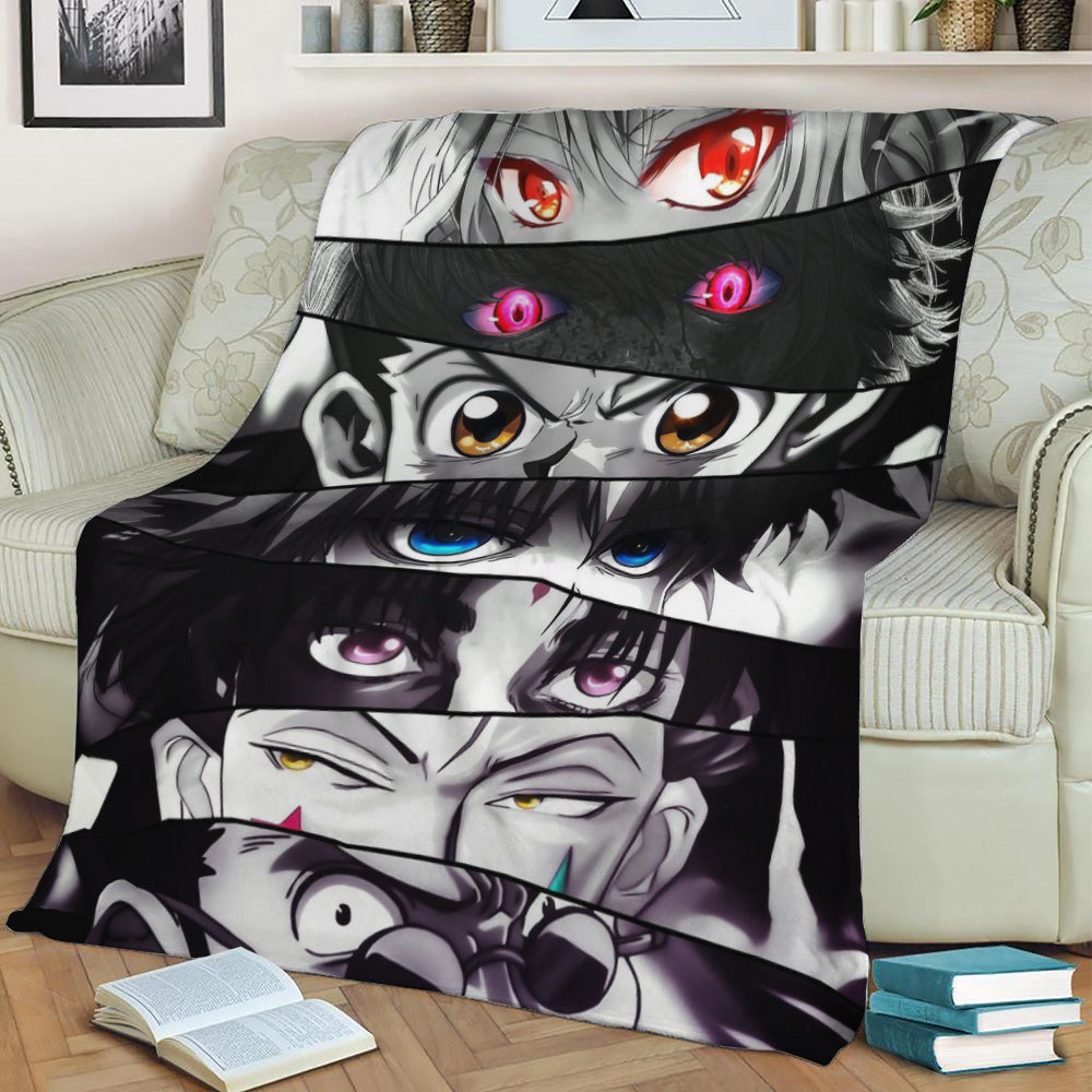 Hunter x Hunter Eyes Fleece Throw Blanket