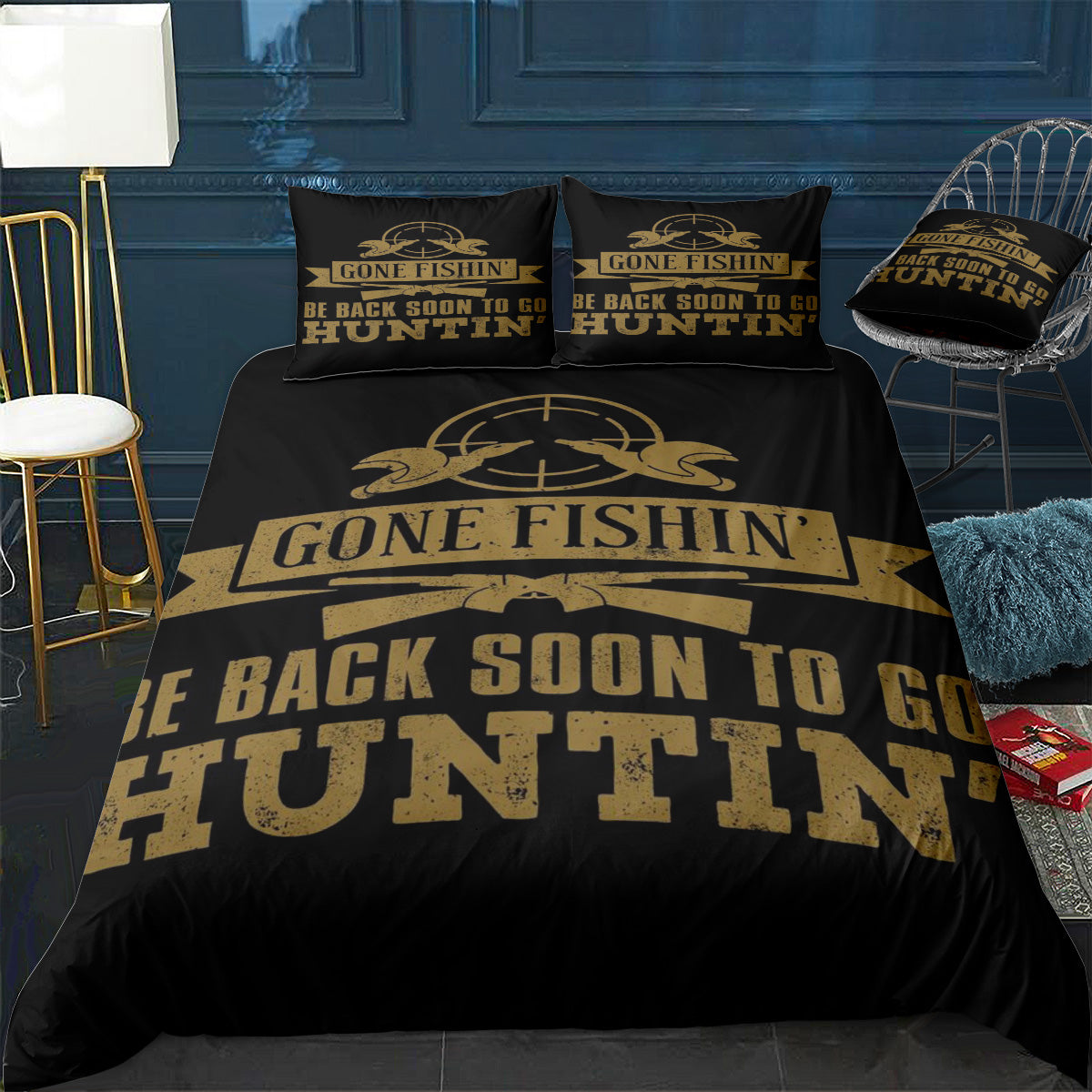 Hunting Hunter Hunt Stag Bedding Set (Duvet Cover & Pillow Shams)