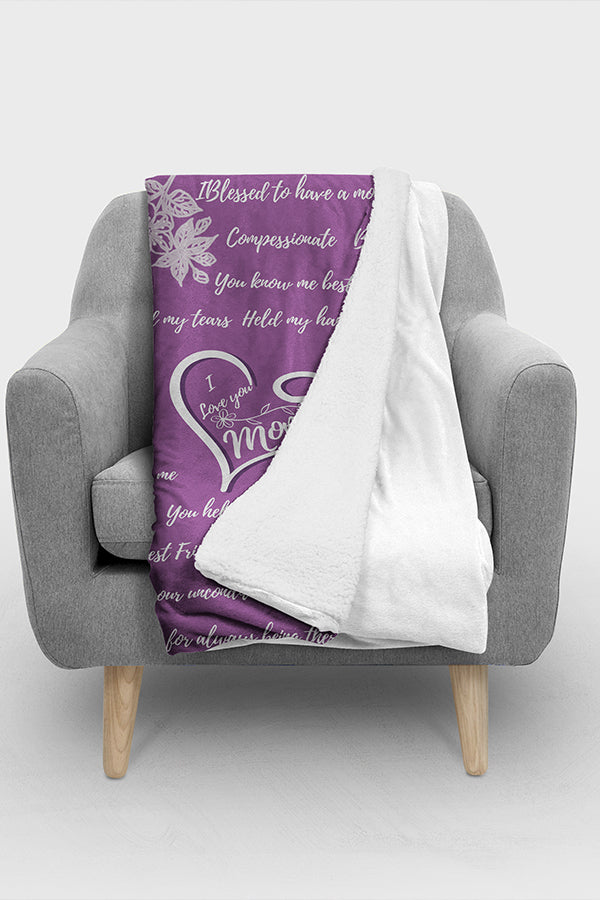 I Love You Mom Fleece Blanket