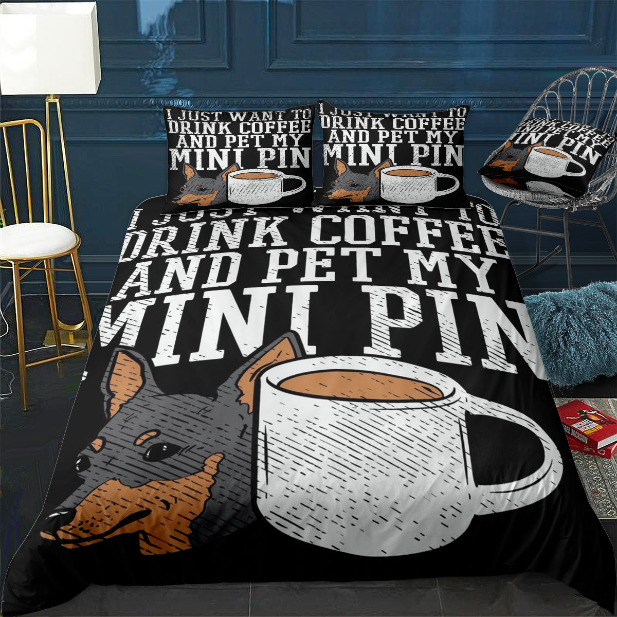 I Just Want To Drink Coffe Bedding Set (Duvet Cover & Pillow Shams)
