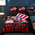 I Love Cats And America Bedding Set (Duvet Cover & Pillow Shams)