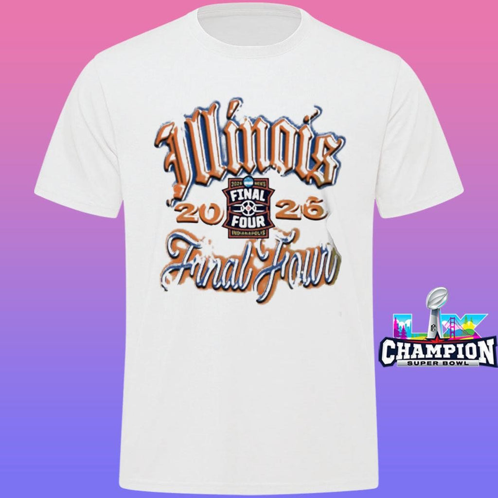 Illinois Fighting Illini 2026 Ncaa Men’s Basketball March Madness Final Four Airbrush Shirt