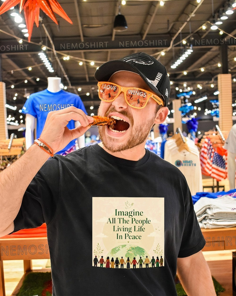 Imagine all the people living life in peace shirt