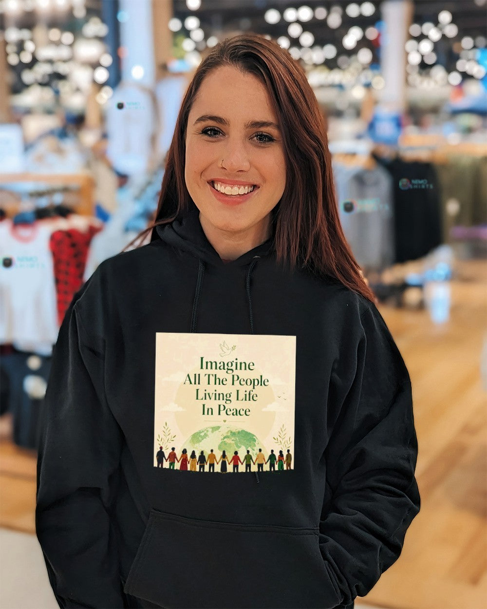 Imagine all the people living life in peace shirt