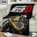 Initial D Fleece Throw Blanket