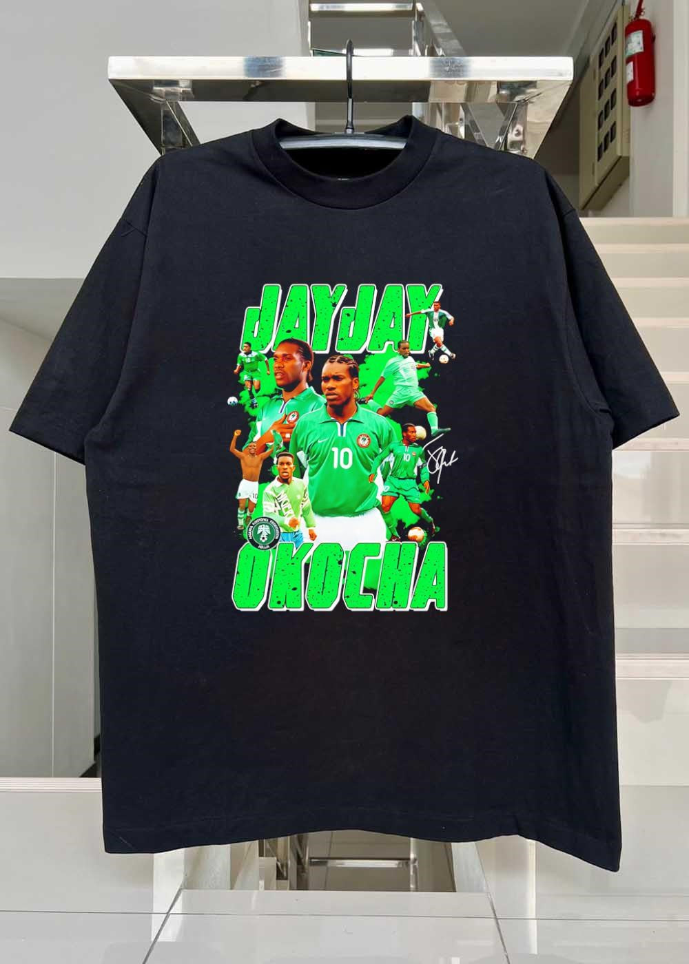 Jay Jay Okocha Nigerian Football Federation Legend Soccer Shirt