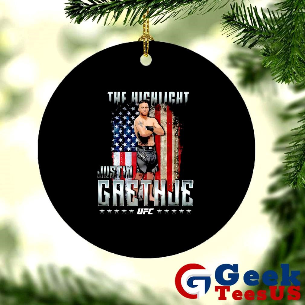Justin Gaethje The Highlight American flag signature shirt