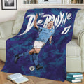 Kevin DeBruyne Fleece Throw Blanket