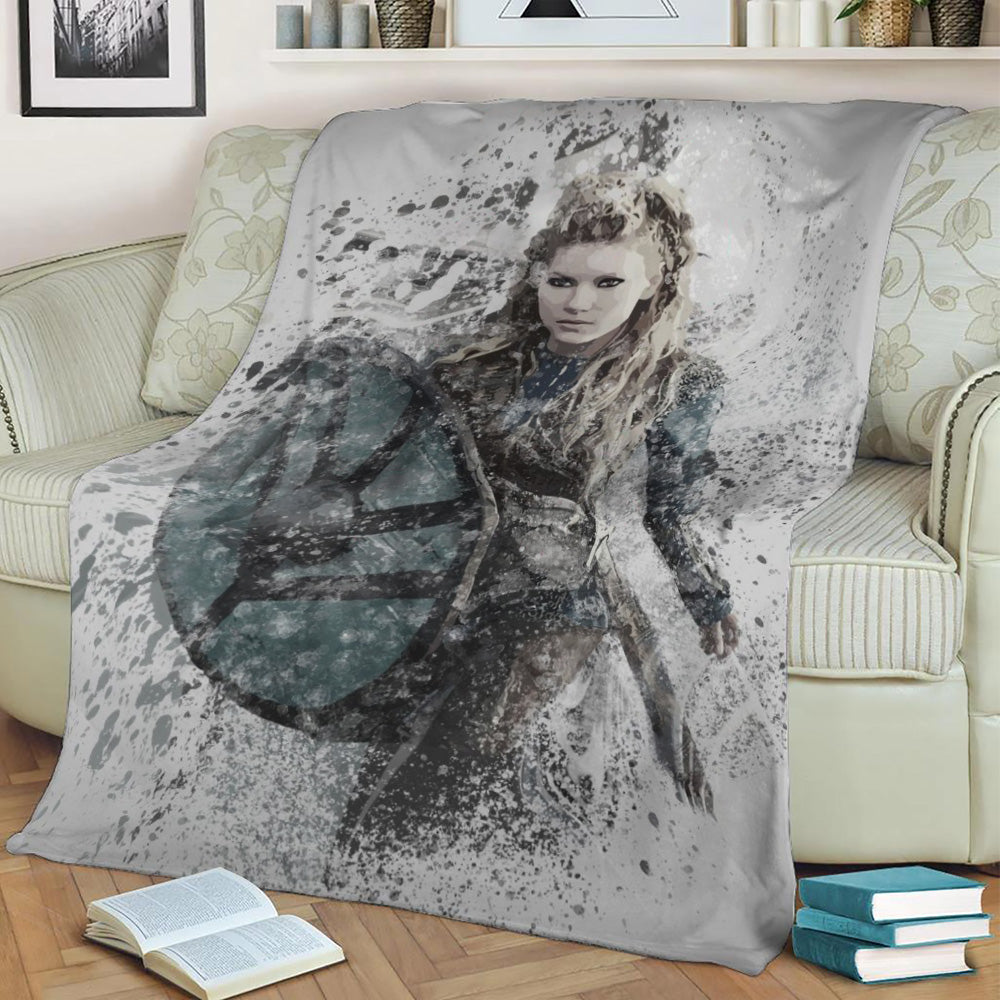 Lagertha (Vikings) Fleece Throw Blanket
