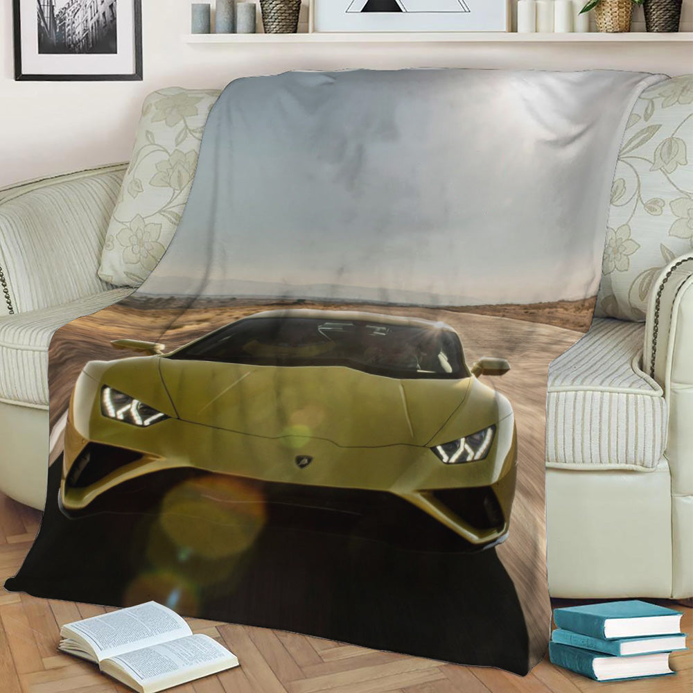 Lamborghini Huracan EVO Fleece Throw Blanket