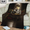 Levi Ackerman Fleece Throw Blanket