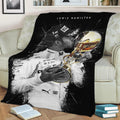 Lewis Hamilton Fleece Throw Blanket