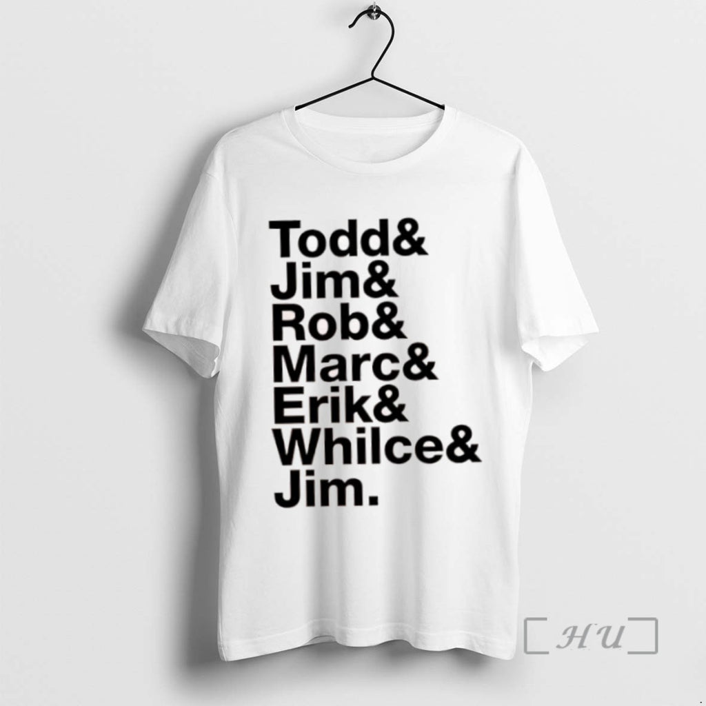 Limited Edition List Names Todd Jim Rob Marc Erik Whilce Jim