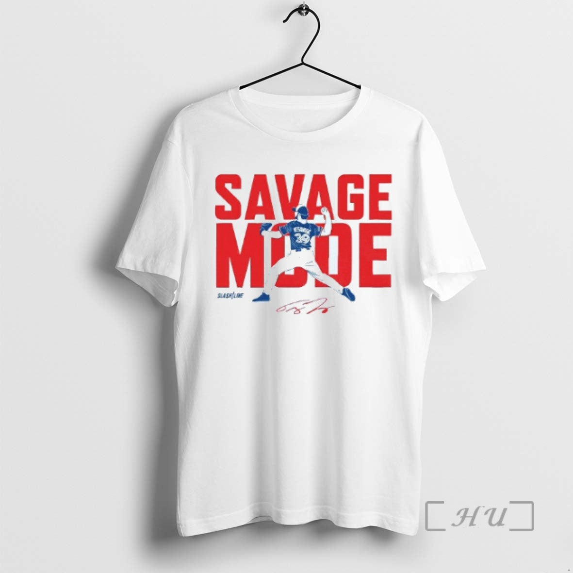 Limited Edition Savage Mode Trey Yesavage Toronto Blue Jays Mlb Player Signature Graphic Mens White