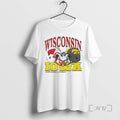 Limited Edition Wisconsin Badgers Vs Iowa Hawkeyes Camp Randall Stadium Helmet Mens White Tee