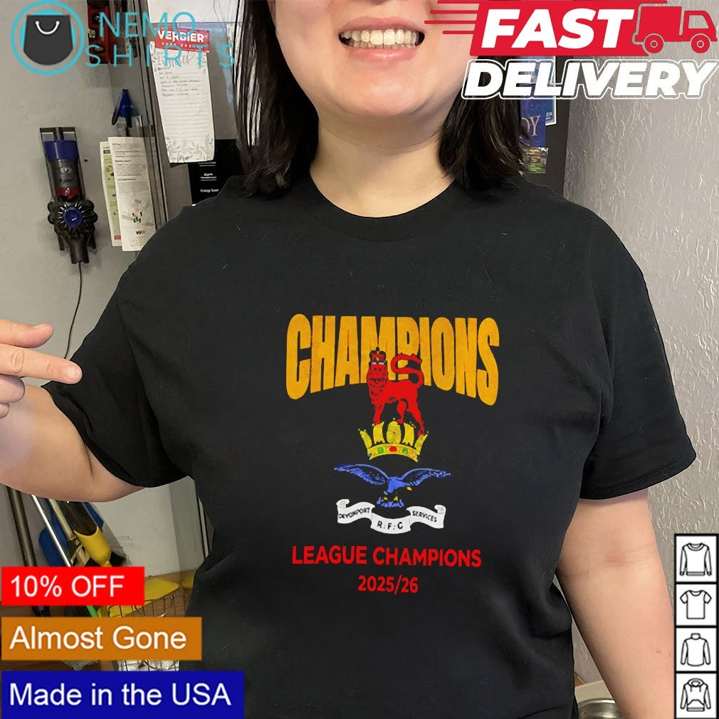 Lion Devonport Services R.F.C. League Champions 2025-26 shirt