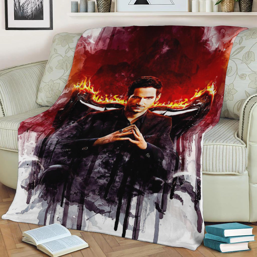 Lucifer 4 Fleece Throw Blanket