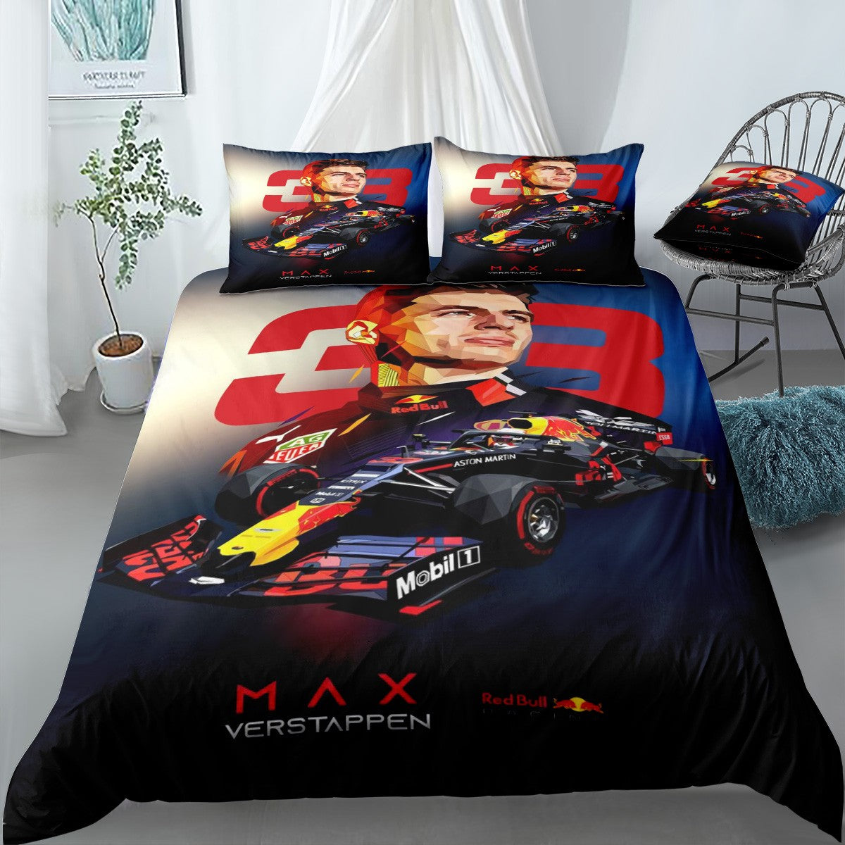 Max Verstappen V2 Bedding Set (Duvet Cover & Pillow Shams)
