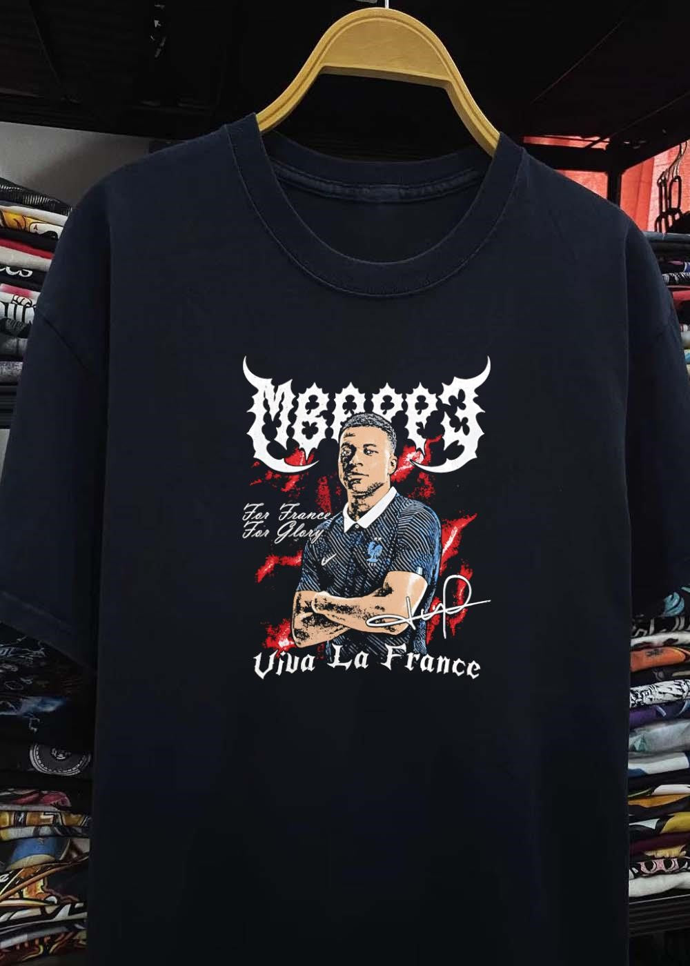 Mbappe Signature For France Glory Viva La France Soccer Player T-Shirt