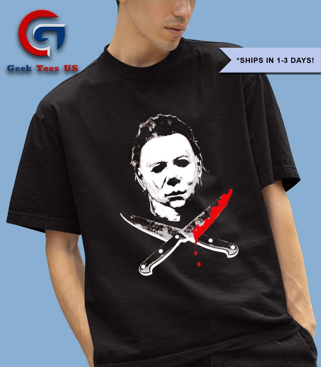 Michael Myers Halloween II crossed knives shirt