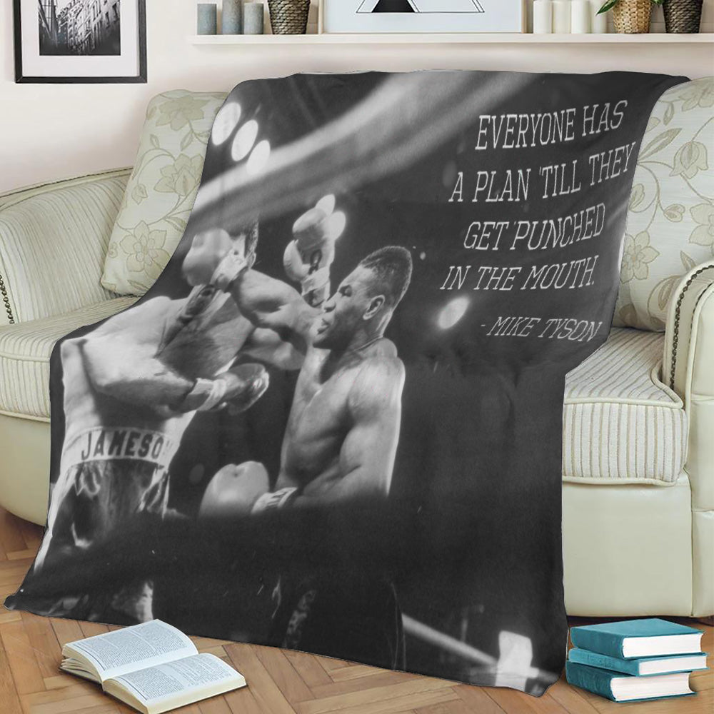 Mike Tyson Quote Fleece Throw Blanket