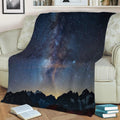 Milky Way over the Alps Fleece Throw Blanket