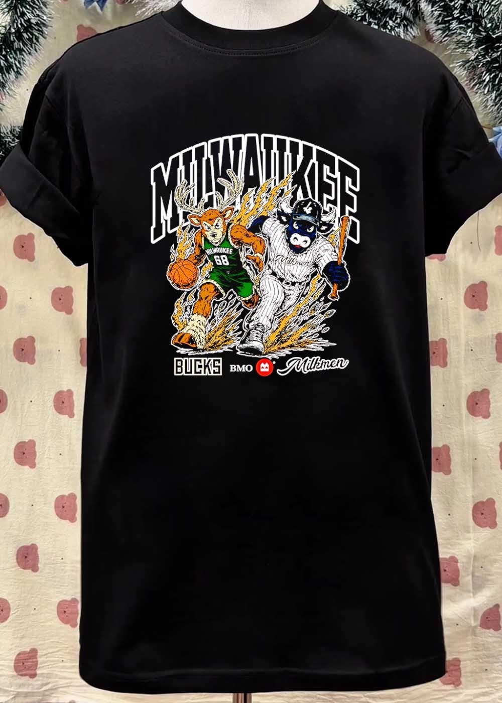 Milwaukee Bucks Milkmen Running Deer and Cow Athlete shirt