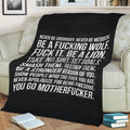 Motivational Words Fleece Throw Blanket