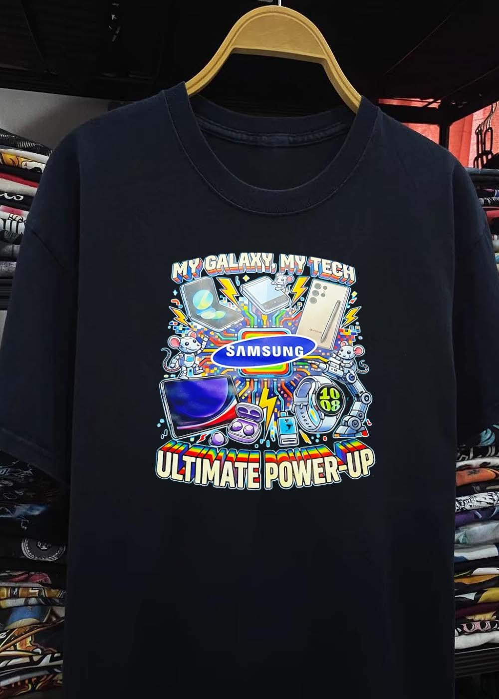 My Galaxy My Tech Ultimate Power-Up Samsung Robot Mouse Tech Devices T-Shirt