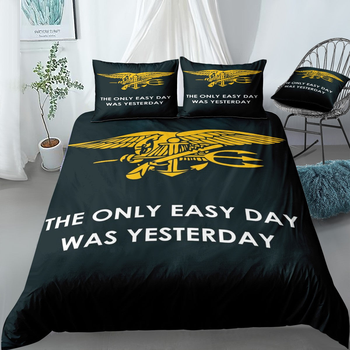 NAVY SEALS NO EASY DAY Bedding Set (Duvet Cover & Pillow Shams)
