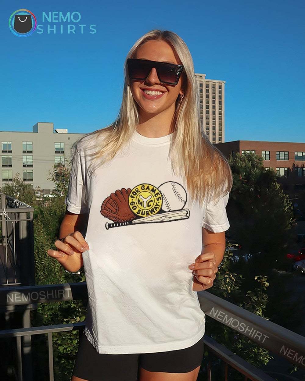 NYC for games fo subway baseball shirt