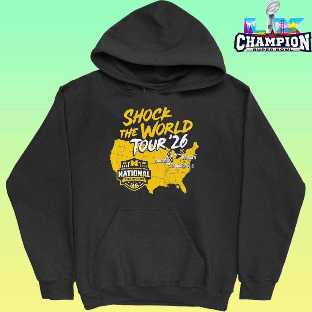 National Champions Shock The World Tour Michigan Mbb 2026 Shirt