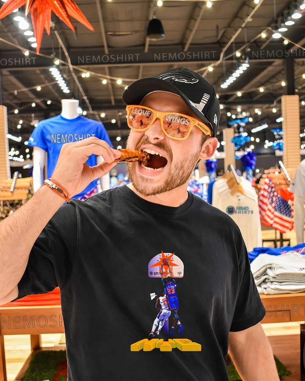 New York City Opps 21 and Blockness 23 New York Knicks game shirt