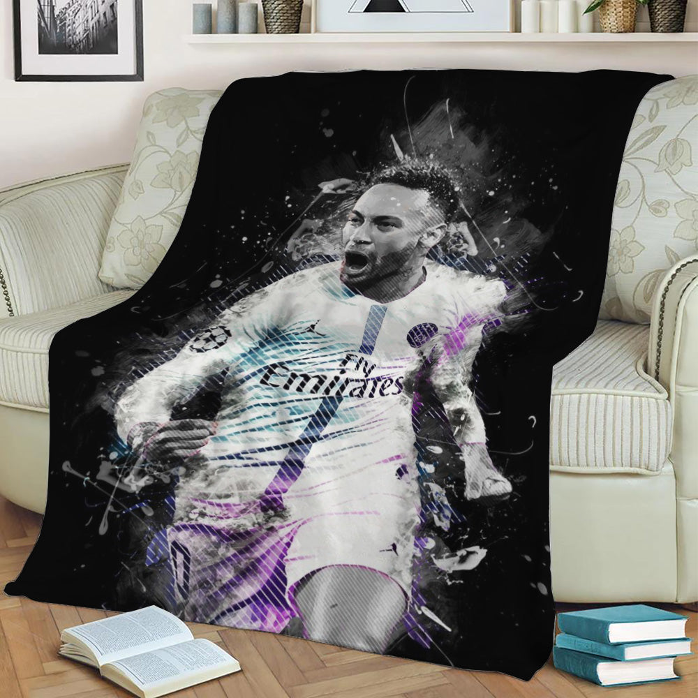 Neymar Fleece Throw Blanket