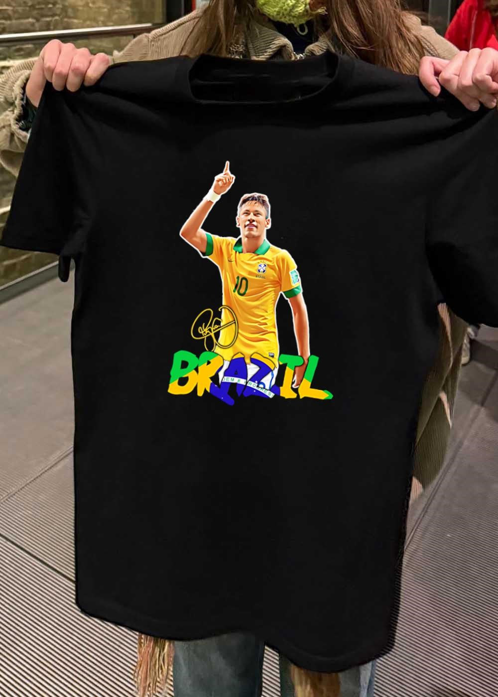 Neymar Pointing Finger Brazil Shirt