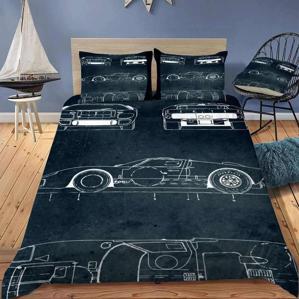 No088 Fotd GT40 MK II Bedding Set (Duvet Cover & Pillow Shams)