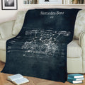 No167 Mercedes Benz V12 Fleece Throw Blanket